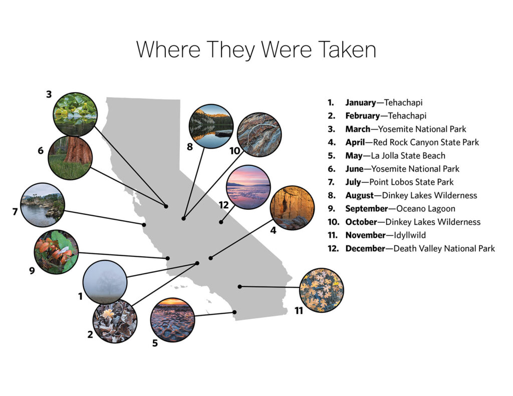 calendar where they were taken